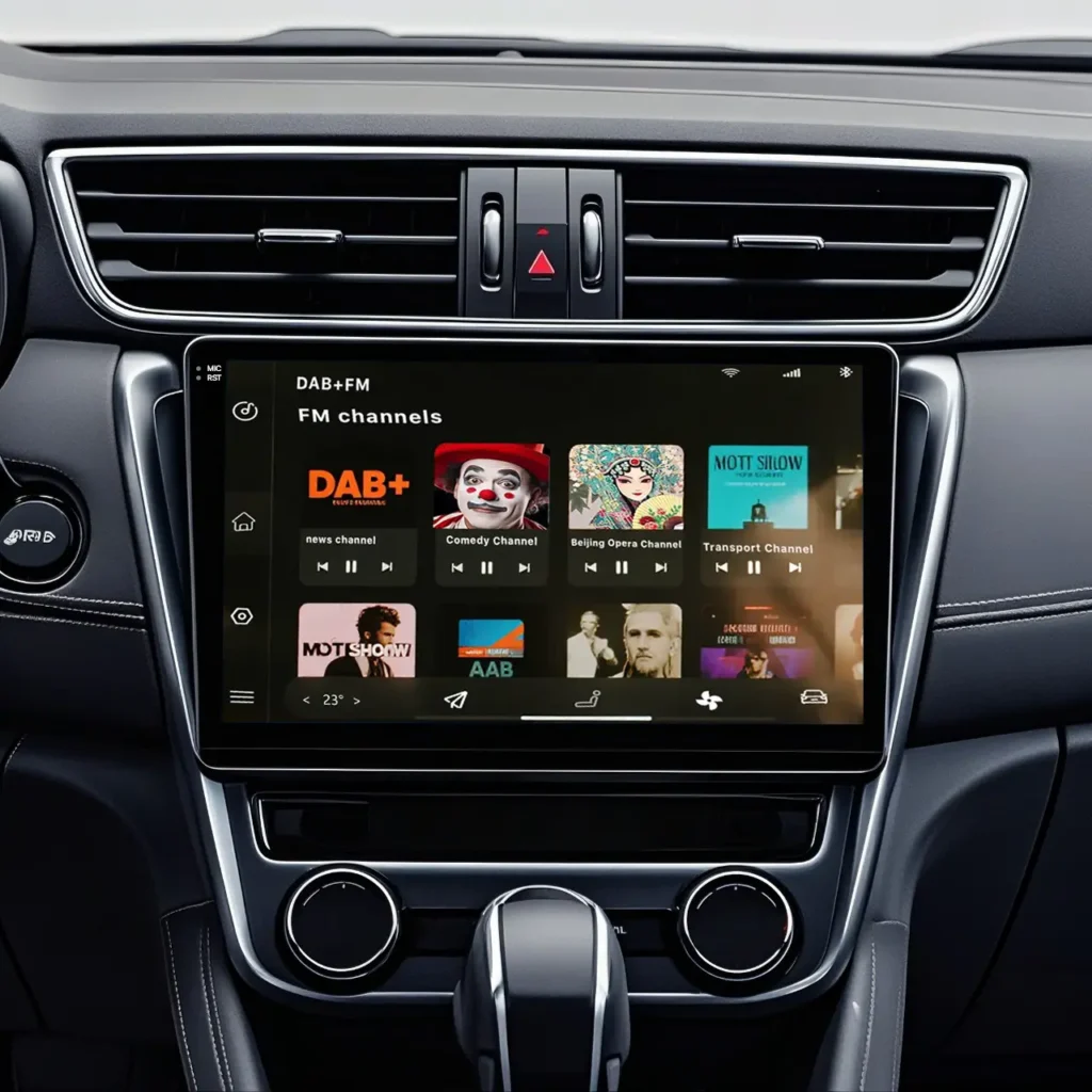 Native Android head unit running the Android operating system independently without requiring a connected smartphone for navigation, media, or app functionality