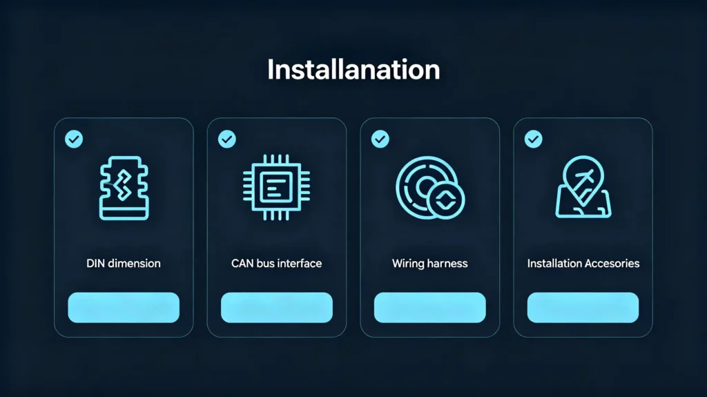Head unit physical installation steps from removal to mounting and trim fitting
