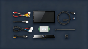 IVI integration hardware components including head unit, harness and decoder