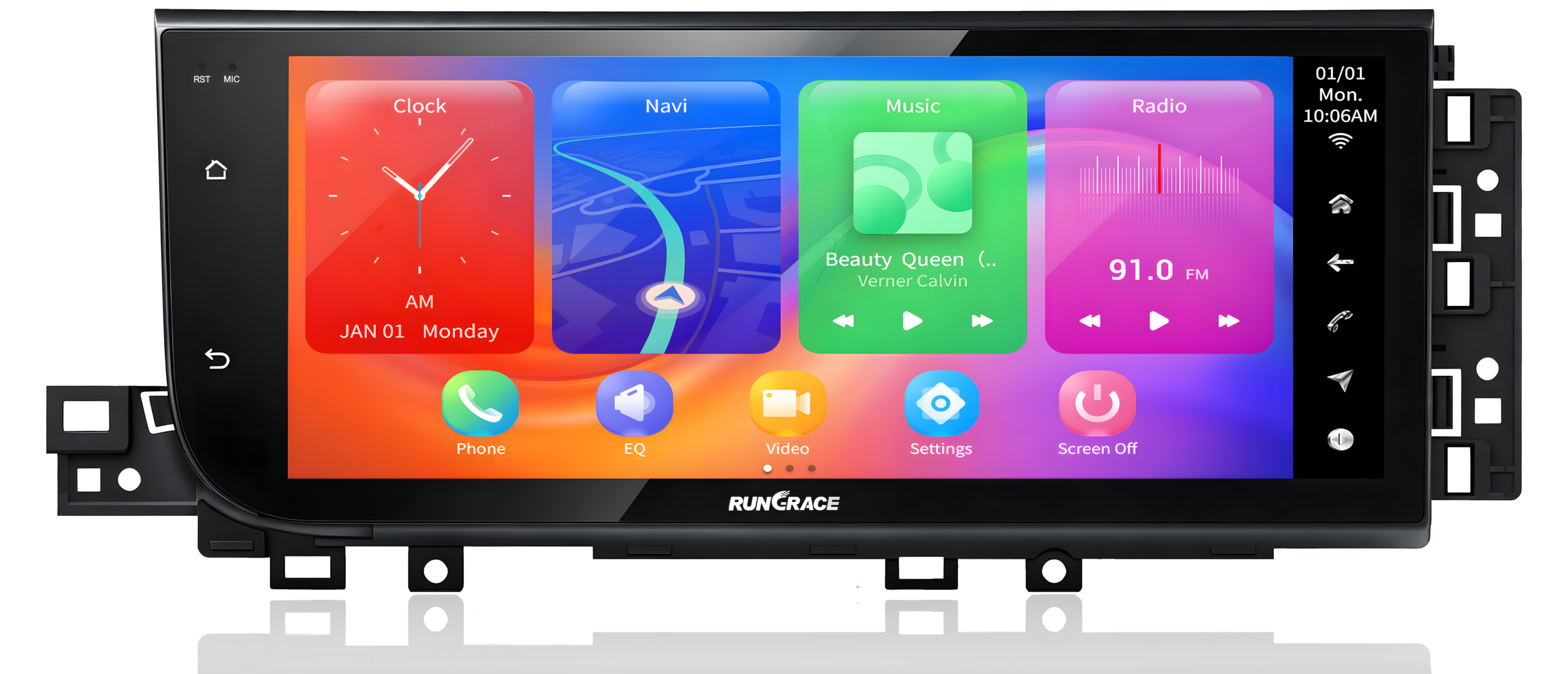 RUNGRACE OEM ODM Android Linux car stereo touchscreen infotainment display unit for car upgrade