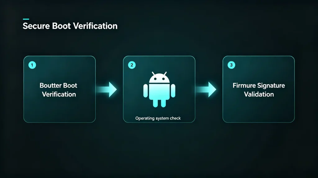 Secure boot verification process for Android head unit firmware and OS