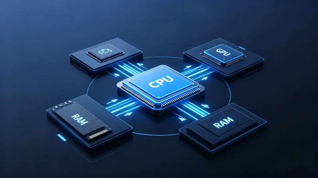 App compatibility hardware requirements including CPU, GPU, RAM and storage