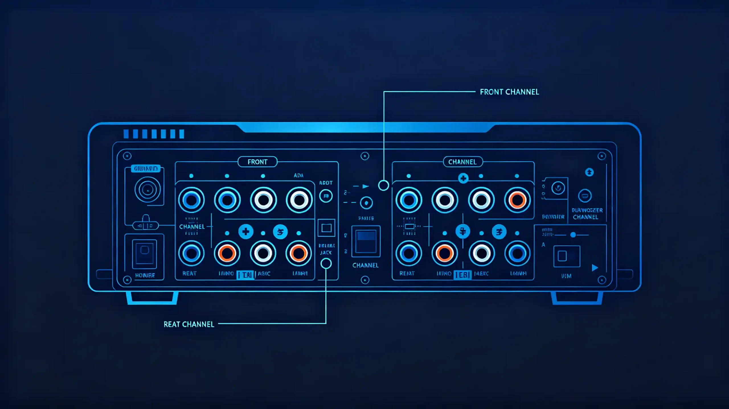 Car-stereo-RCA-preamp-outputs-showing-front-rear-and-subwoofer-channels-scaled