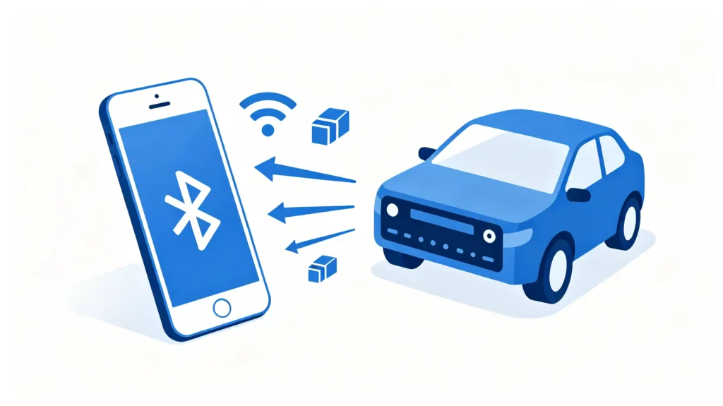 Smartphone audio streaming to car stereo system