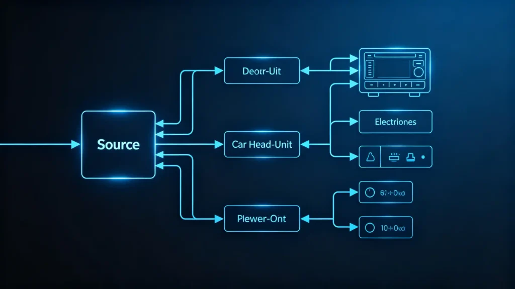 Operating current vs standby current comparison for car stereo