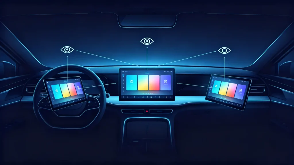 Viewing angle comparison for car navigation screen